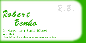 robert benko business card